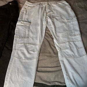 Light blue straight leg jeans